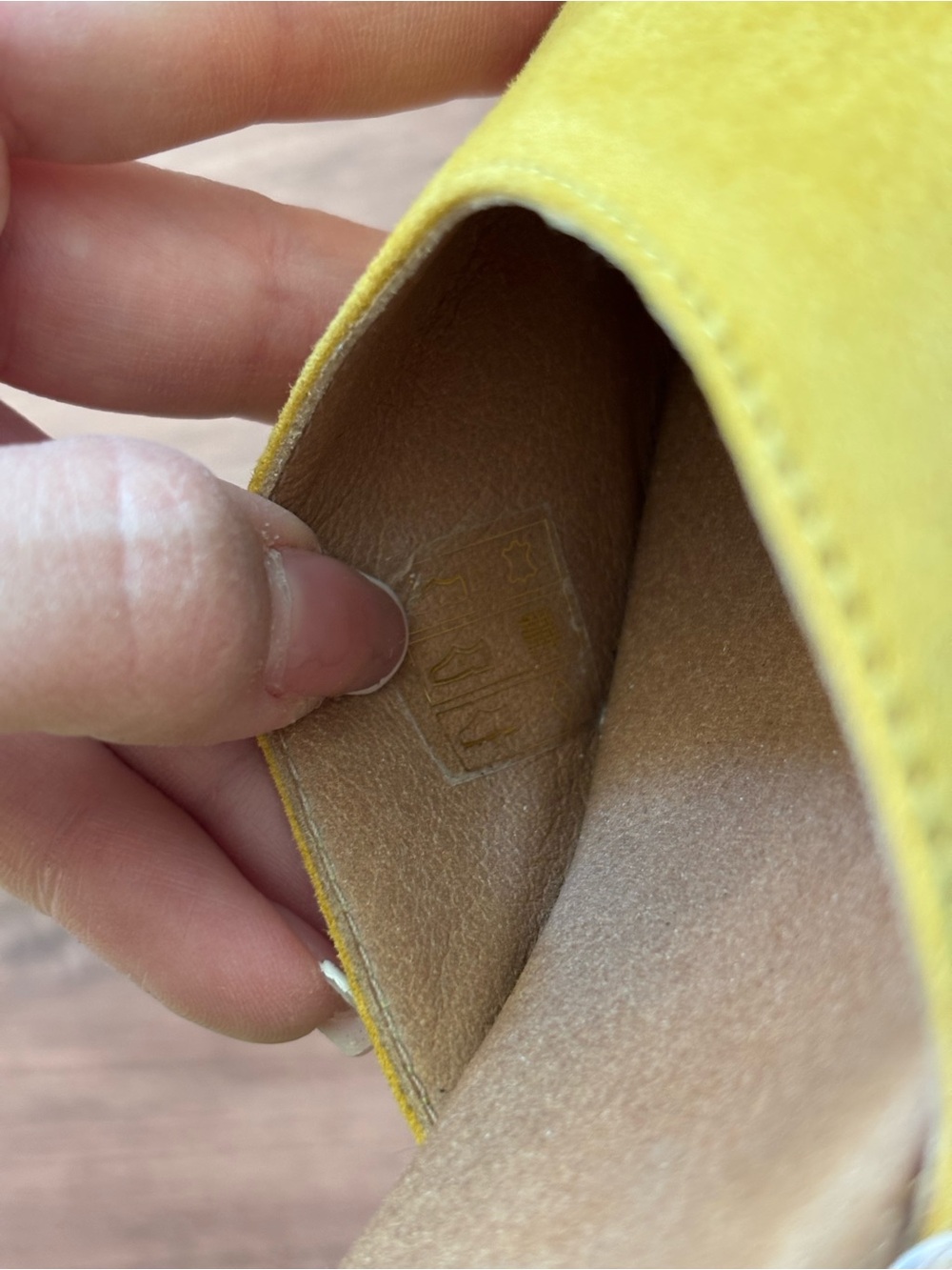 Paseart Spain Yellow Suede Espadrille Wedge Sandals Ankle Strap size 38 - Picture 12 of 12